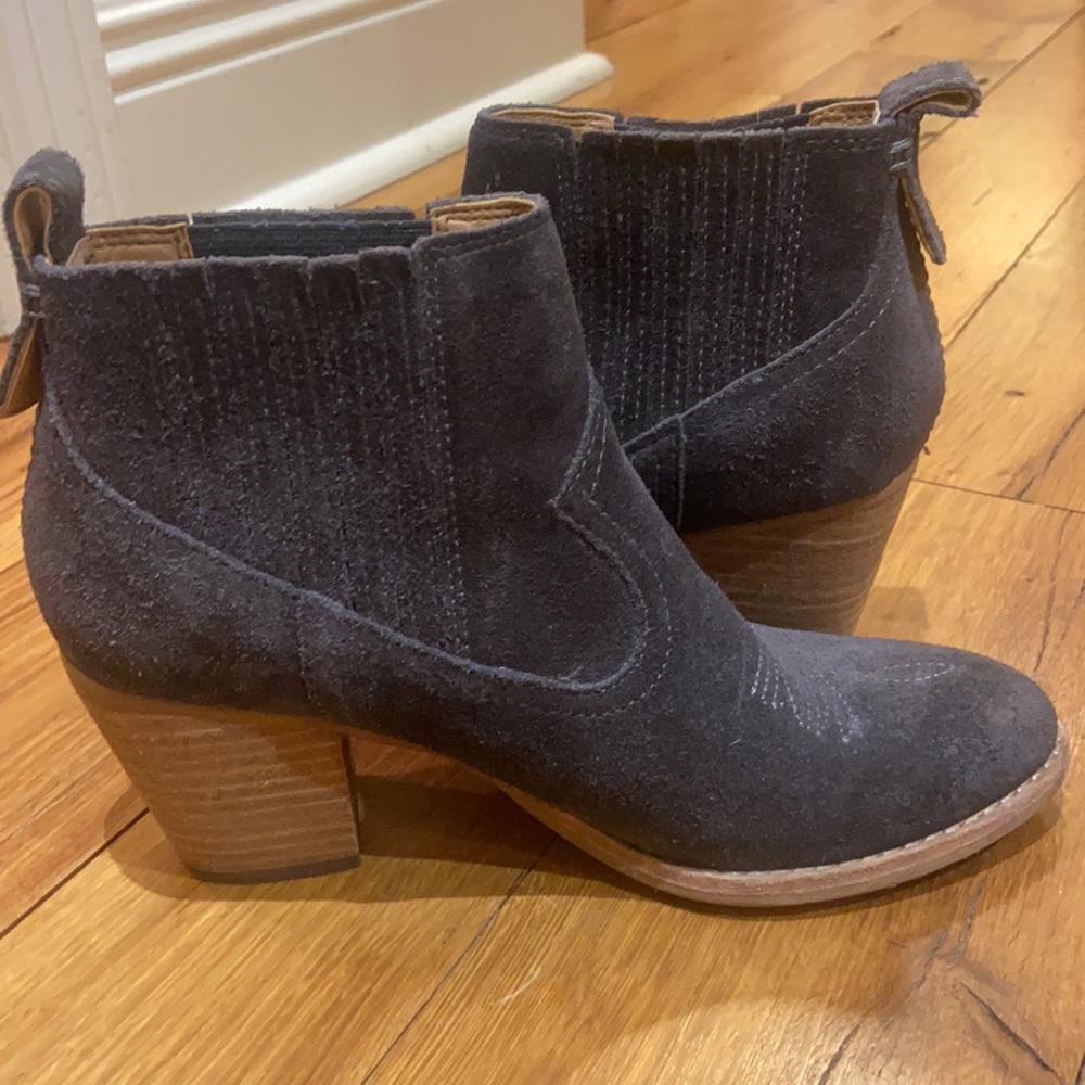 Grey Suede Booties - image 3